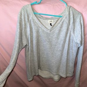 Check & Stripe L Grey thin sweatshirt